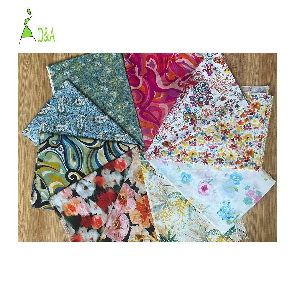 Low Moq Customized Design 100% Cotton Poplin Print Fabric Floral Custom Fabric Printing