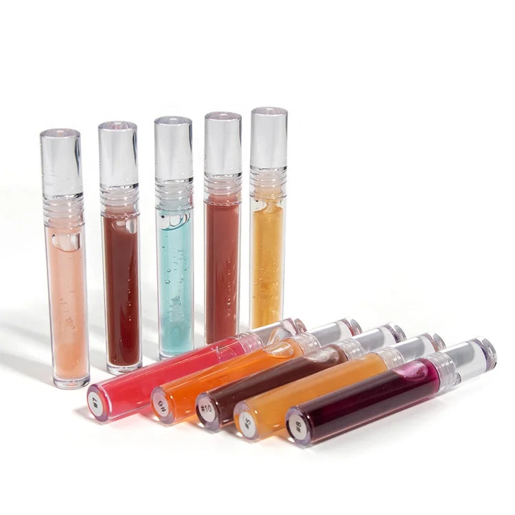Vegan Clear Lip Gloss High Shine Non-Sticky Lip Plumper Gloss Moisturize Flavor Oil for Lip Gloss