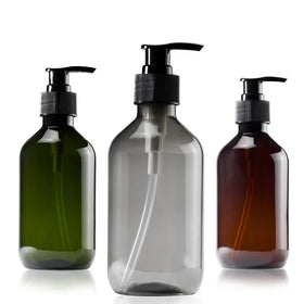 Free Sample Whole Sale Amber Grey Green Pet Lotion Pump Bottle Clear Shampoo and Conditioner Set