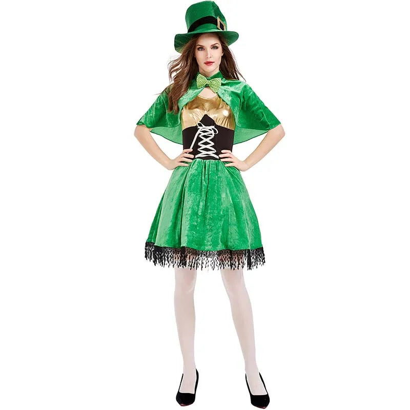 Saint Patricks Day Adult Leprechaun Costume Women SPDG-007