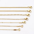 Stainless Steel 18K Gold Plated Basic O Side Water Wave Snake Spacer Chain DIY Necklace Wholesale Prices