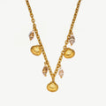 New Summer Beach Jewelry Stainless Steel 18k Gold Plated Real Shell Pendant Necklace for Women Waterproof Jewelry