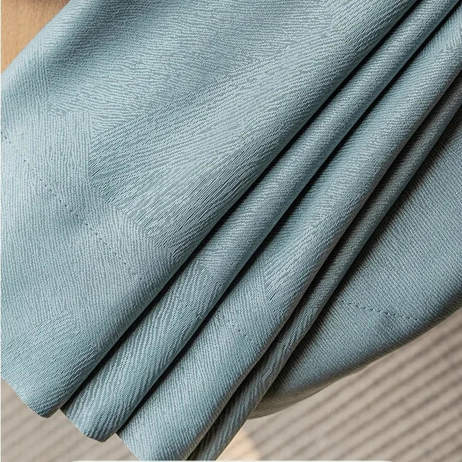 ZSTARR Exclusive Home Window Decoration Covering 2 Panels Solid Thermal Insulated S-wave Blackout Curtains for Bedroom Hotel
