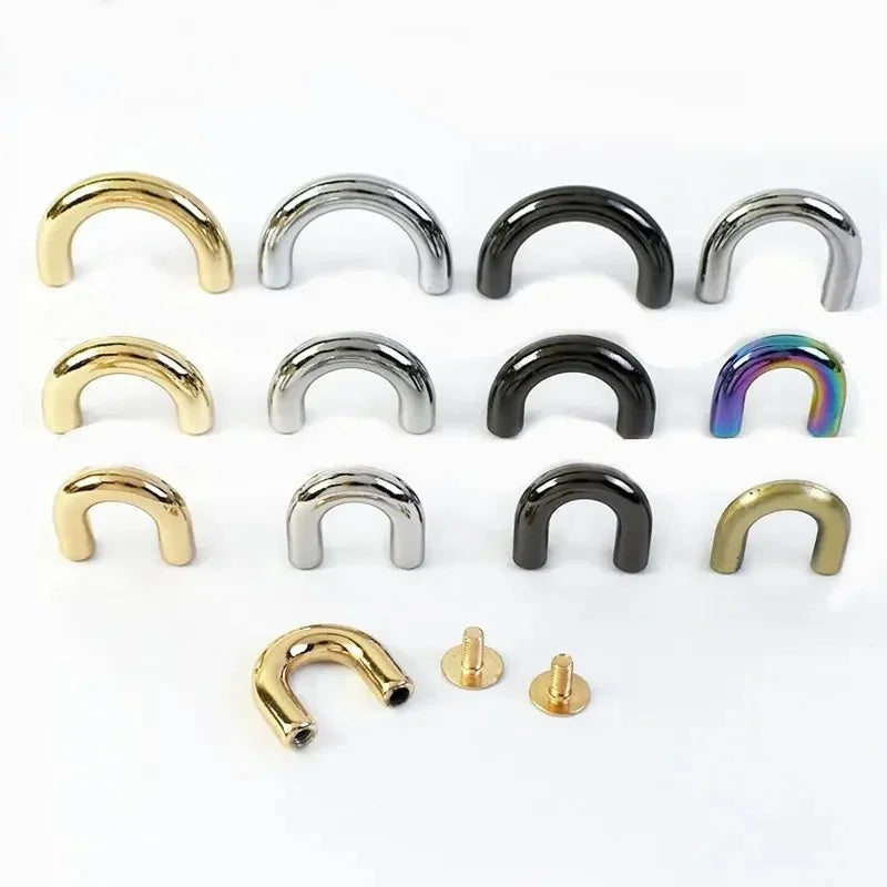 Meetee KY552 9*16mm Metal D Ring Arch Bridge Buckles Handbag Strap Hook Side Clip Clasp Accessories Bag Parts Accessories