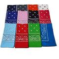 Wholesale High Thread Count Cotton Paisley Double Sided Bandanas Soft Breathable Square Scarf Large Cowboy Outdoor Men Women