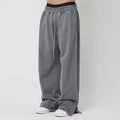 Streetwear Acid Washed Sweat Suits ZipperHoodies Tracksuit Set Acid Wash Distress Patch Flared Sweatpants Jogger Men