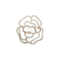 Elegant Gold Metal Rose Rhinestone Brooch Pin Decorative Rhinestone Pearl Brooch Wedding Bridal Brooches