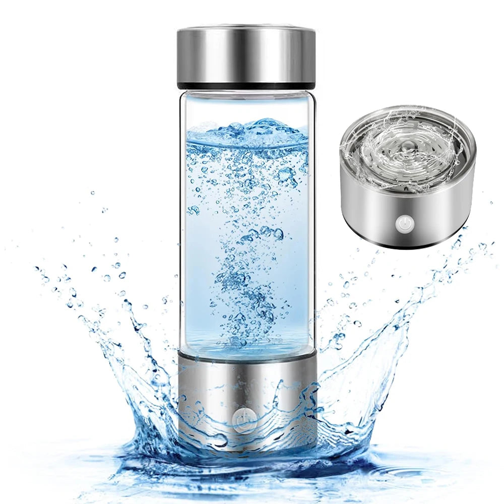 Hot Sale Portable Hydrogen Water Generator SPE PEM 2000ppb Economical H2 Rich Water Bottle for Cars RVs Stainless Steel Battery