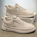 Men's Trendy White Sports Shoes Versatile Casual Walking Shoes with Lace-Up Closure New Fashion Trend