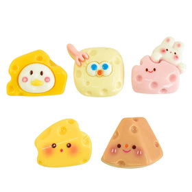 Kawaii Cheese Cartoon Resin Flatback Cabochon for DIY Hairpin Decoration Cream Glue Phone Case Accessories