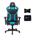 Blue Color 4D PU Leather Ergonomic Swivel Gaming Chair
