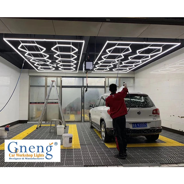 High CRI 90 Hexagon LED Light ZT1058 Easy Connectiont Commercial System Car Workshop Light
