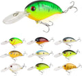 10CM 14G Crankbait Crank Baits Lures for Bass Fishing Deep Diving Crankbaits Wobbler 10cm Swimbait for Saltwater Freshwater