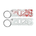 Graduation Gift DIY Design Customized Logo Number Key Ring Sublimation Blank 2026 Keychain