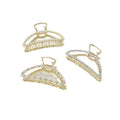 Women's Fashionable Luxury Full Pearl Hair Claws Custom Made Metal Spring Hair Accessory Clips Daily Use Multiple Styles