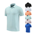 Polyester and Spandex Blending Stretch Jacquard Summer Polo Tshirt Custom Logo Sports Golf Shirts Quick Dry Polo Men's