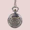 Antique Bronze Quartz Watch Big Size Owl Pocket Watches