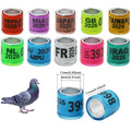 Custom 8mm Parrot Foot Bands Colorful Poultry Bird Racing Leg Ring Aluminum Plastic Pigeon Foot Rings with Number