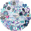 50pcs Suicide Prevention Awareness Stickers for Water Bottles Teal & Purple Ribbon Stickers for Teens Adults Laptop Phone Case