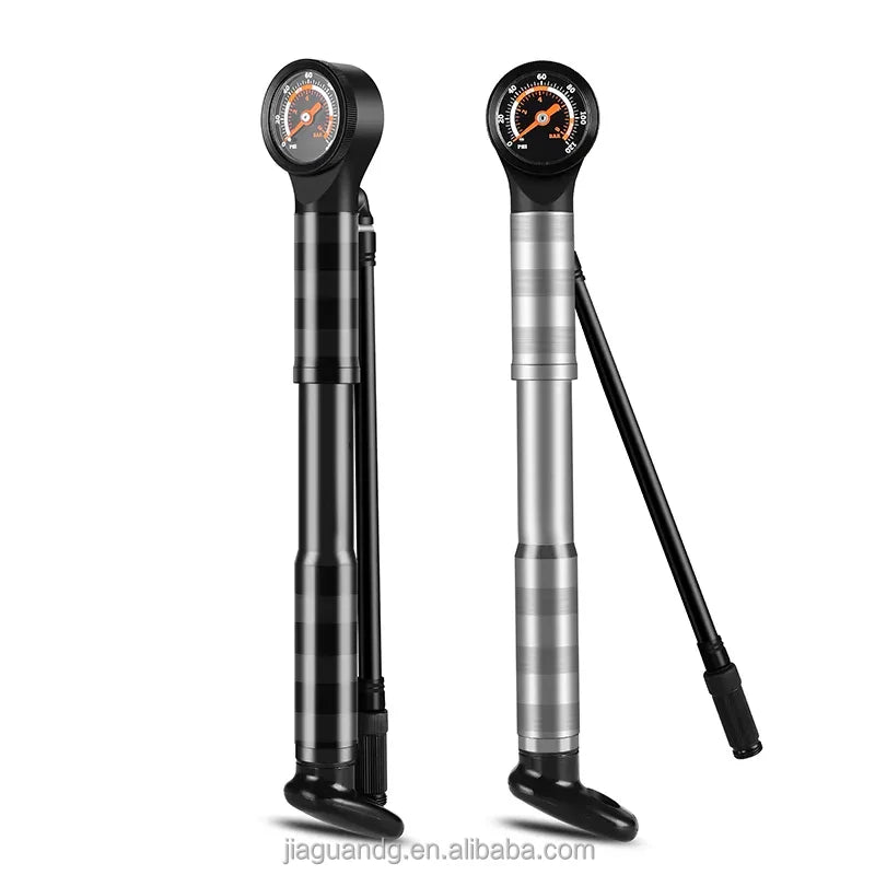 Portable Aluminium Bike Pump Compatible with Presta and Schrader Hand Air Pump for Tire Inflation for Bicycle Use