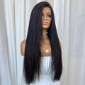 13*6 Lace Frontal 100% Human Hair Wigs 4*4 Natural Black Remy Hair 4C Hairline Heavy Density 13*4 HD Straight Full Lace Glueless