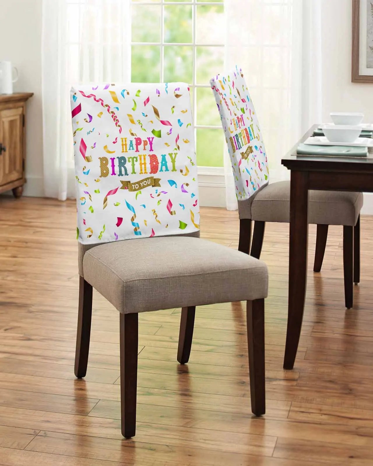 Birthday Chair Covers Dining Room High Stretch Removable Slipcover Kids Birthday Elegant Party Decorations Special Occasions