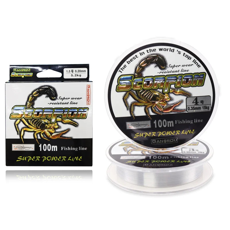 Clear Nylon Fishing Line Super Abrasion Resistance Fast Sinking Monofilament Easy Casting