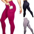 Custom Women Gym Cloth Girls Wearing Tights Fitness Exercise Sports Leggings Yoga Pants With Pocket