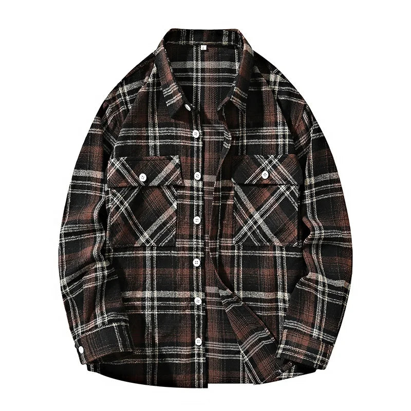 Factory Support Flame Resistant Classic Plaid Shirts for Men