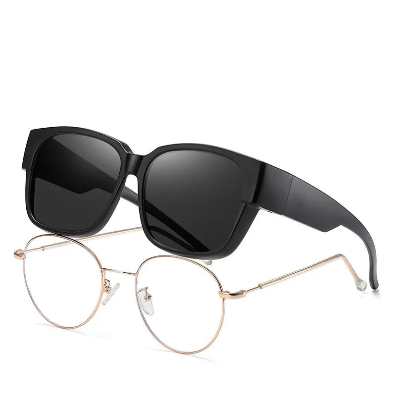 2022NEW Oversized Polarized Fit Over Sunglasses for Women Men Wear Over Glasses With Large Square Frame Fishing Driving