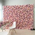O-FW003 Custom 3D Cloth Flower Wall Wedding Artificial Silk Rose Flower Wall Panel Backdrop Decorative Artificial Flower Wall