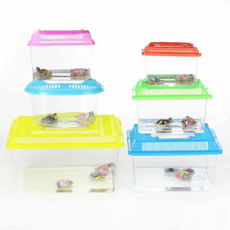Ponz Series with Feeding Window Crystal Pet Home Turtle Home Plastic Pet Home Plastic Fish tank
