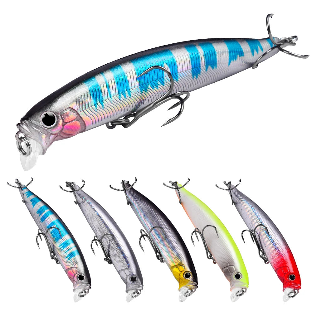 SNEDA Factory Wholesale Super Long Shot Bait 14g 110mm Submersible Fishing Lures Minnow Floating Minnow Lure With 4 Treble Hook