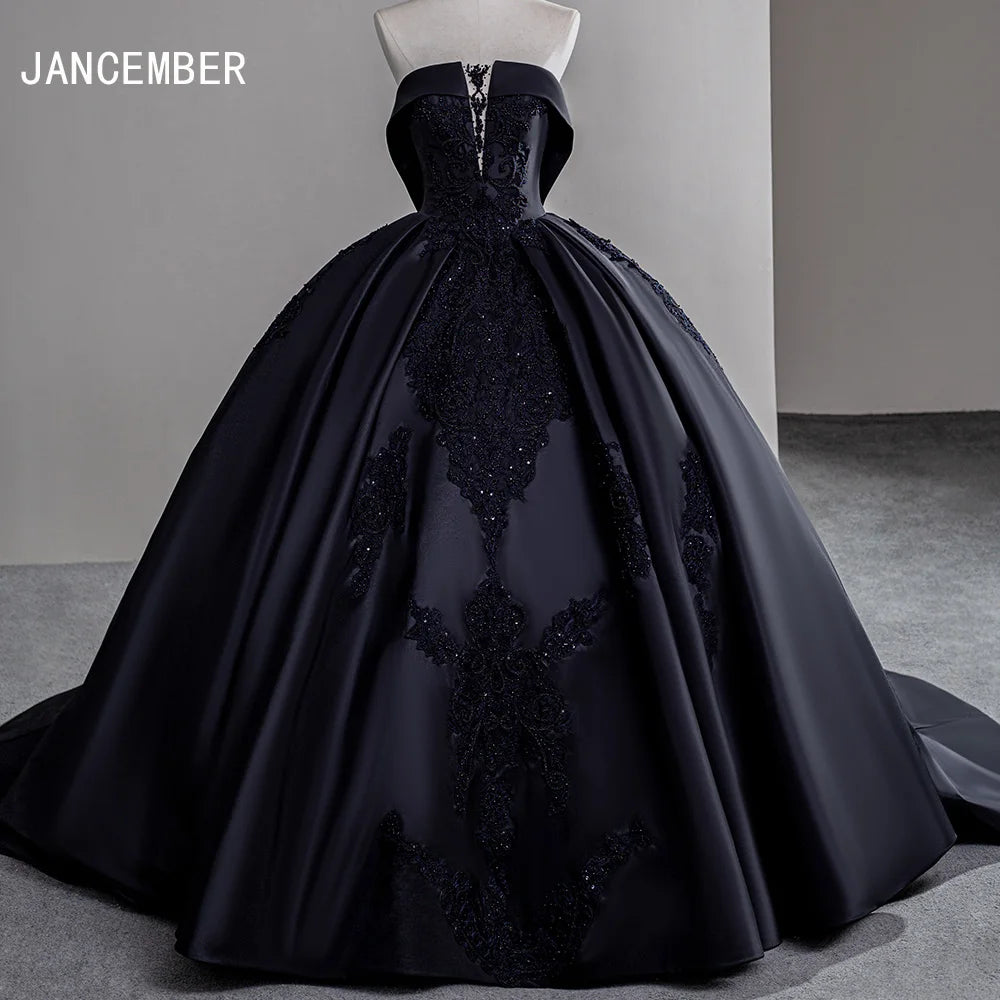 Princess Mexican Black Quinceanera Dresses Off the Shoulder Ball Gown Sweet 16 Dress Sfy30