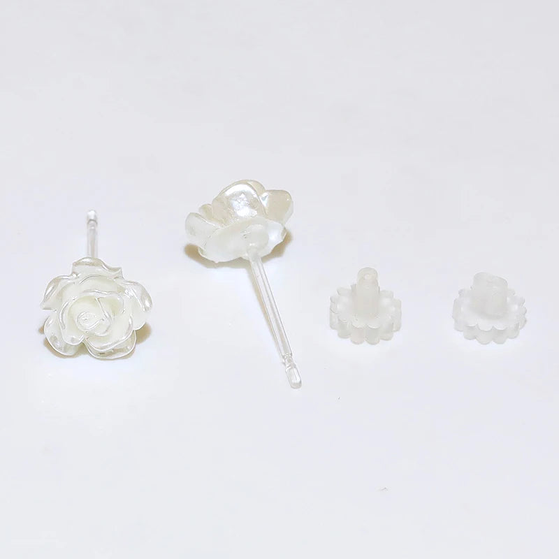 New Styles of Clip on Earrings Non Pierced Rose Flower Shape Clip on Earrings