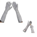 Level 5 HPPE Cut Resistant Gloves Anti-cut Arm Proof Safety Gloves With Long Sleeves for Kitchen Cooking Gardening Repair Work