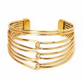 Wholesale Multi Layer Lines Cuff Bangle Handmade Simple Lines Hollow Bracelet Pulseras Fashion Bangle for Women