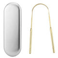 Fresher Breath Stainless Steel Copper Rose Tongue Clearer Metal Tongue Scraper for Oral Care Oral Hygiene