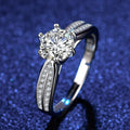 Wholesale Custom Luxury Adjustable Diamond Zircon Women Wedding Engagement Moissanite Ring Jewelry