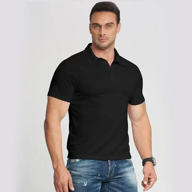 2025 Quick Dry Breathable Anti-pilling Short-sleeved Plus Size Polo Shirt Blank Polo Shirt logo Custom Polo Shirt