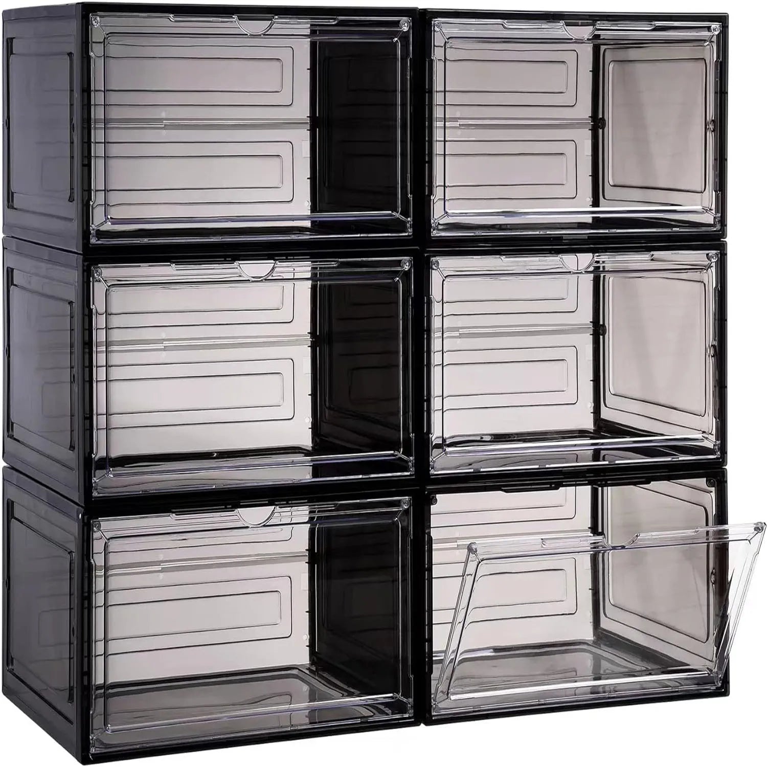 Competitive Price PP Acrylic Eco-Friendly Foldable Stackable Injection Household Shoe Box Storage Rectangle Shape Functional