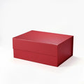 Personalize Matte Lamination Luxury Red Foldable Magnetic Closure Gift Box Packaging