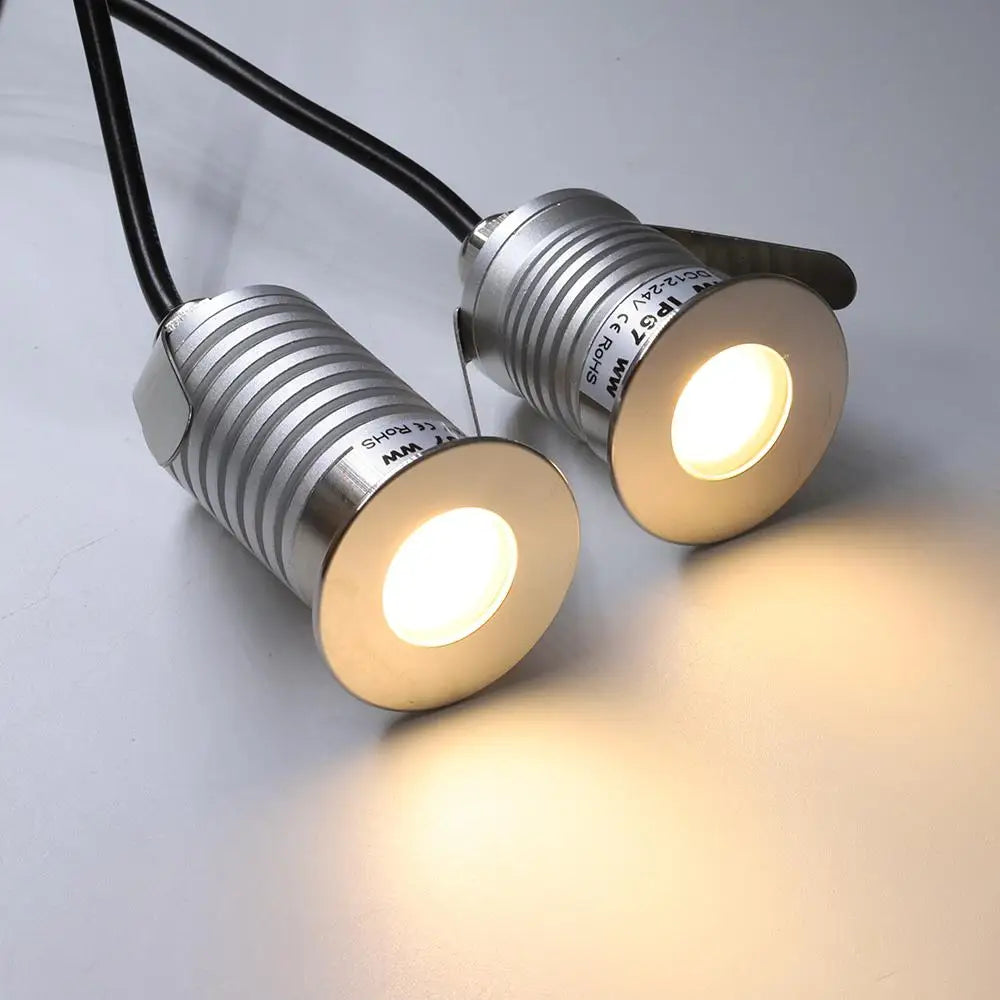 1W3W Mini LED Spotlight Beam Angle Adjustable LED Underground Light DC12-24V Inground Light IP67 Waterproof Recessed Stair Light