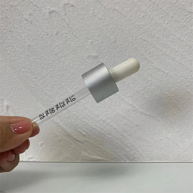 Hot Sale 5ml Round Head White Glass Dropper Pipette with Screw Cap Non-Spill Closure for Bottles & Essential Oil