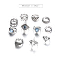 Silver Ring Design for Women Trendy Simple Midi Rings Gold Plated Statement Stackable Rings Pack