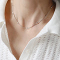 Gold Ball Choker 18k Gold Plated Beaded Snake Chain Choker Necklace Satellite Chain Necklace Layering Necklace