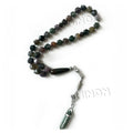 Winnon Factory Low Price Wholesale China New Design Islamic Gold Plated Agate Prayer Stone Rosary Beads Tasbih Unisex Necklace