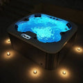 1.8m Square Acrylic Outdoor Spa Hot Tub Whirlpool Massage Features Soaking Bathtub for Garden Home Hotel Gym Use Chinese Design