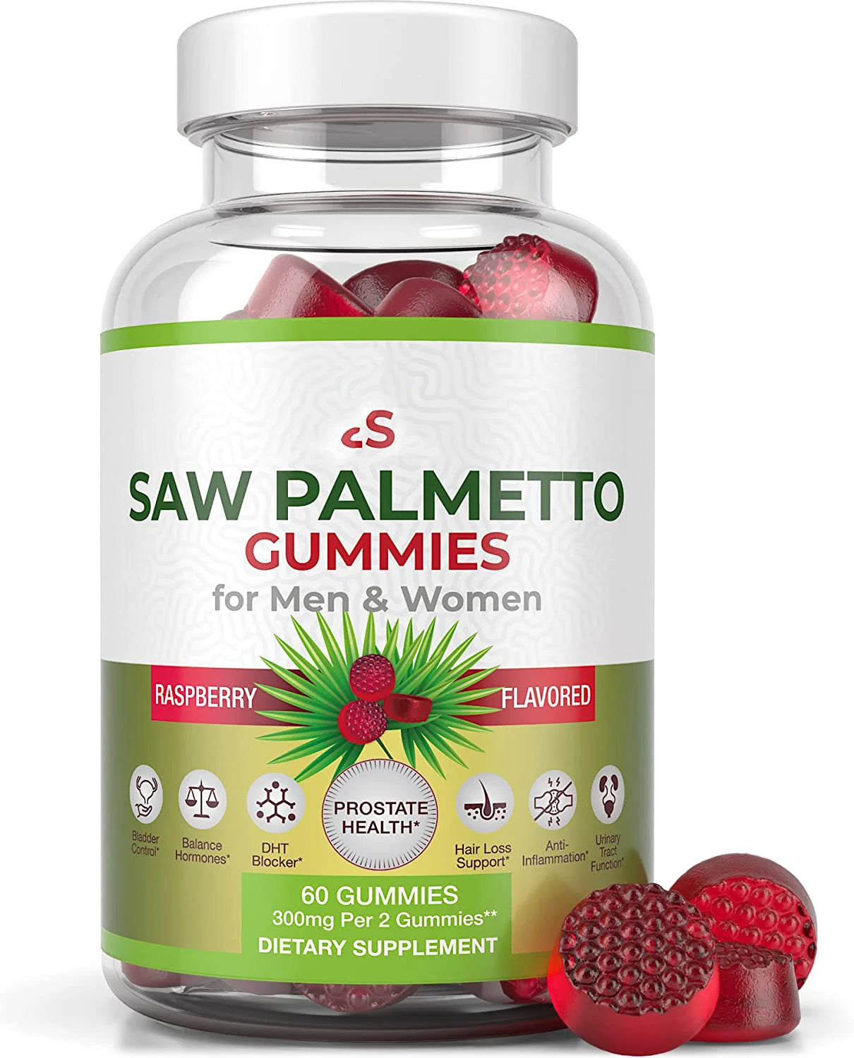 Private Label Saw Palmetto Gummy Candy for Adults-Enhance Immunity Zinc Iron Vitamins Customizable Shapes Flavors OEM/ODM