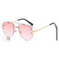 2024 Newest Fashion Personality Eyeglasses Frames Large Double Bridge Sun Glasses Outdoor Man Popular Rimless Driving Sunglasses